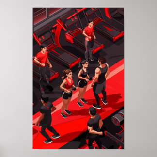 Vibrant Fitness Boot Poster