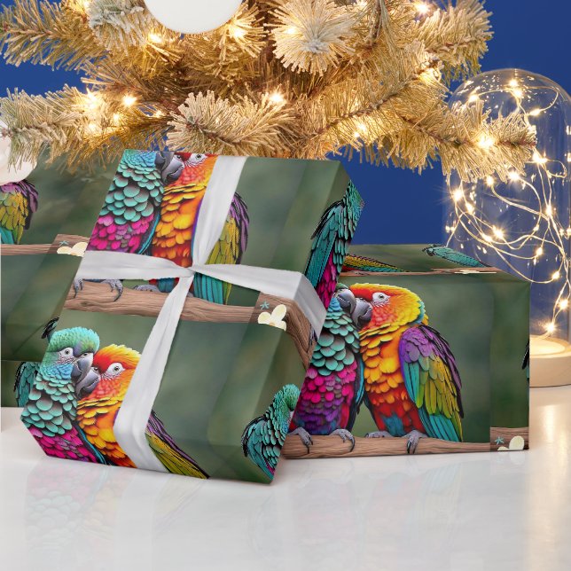 ’Vibrant Flock’ Presentpapper (Helgdagar)