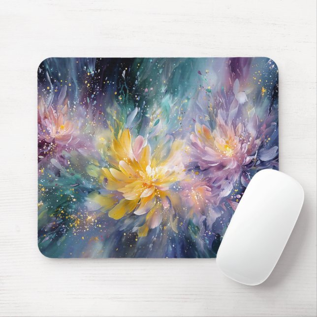 Vibrant Floral Abstract Painting with Explosion Musmatta (Med mus)