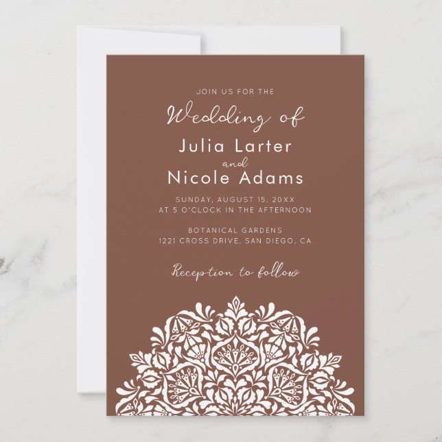 Vibrant Floral Fragrance Delight Mandala Wedding Inbjudningar (Framsida)