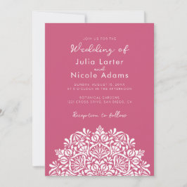 Vibrant Floral Fragrance Delight Mandala Wedding Inbjudningar