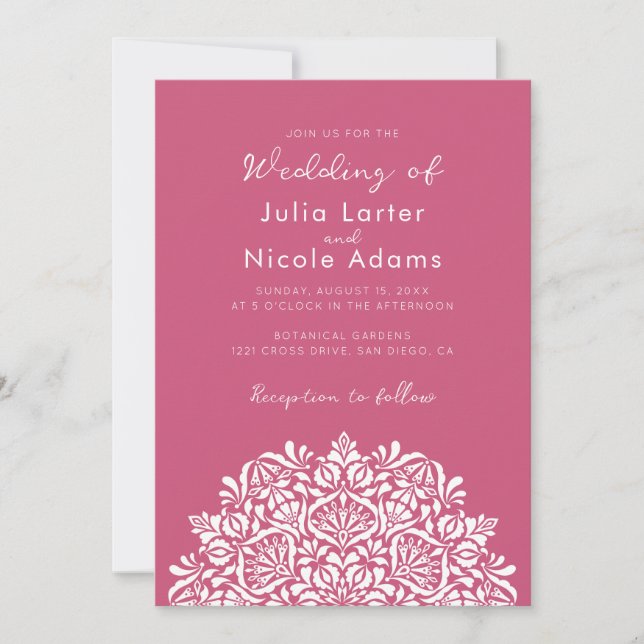 Vibrant Floral Fragrance Delight Mandala Wedding Inbjudningar (Framsida)