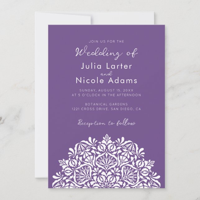 Vibrant Floral Fragrance Delight Mandala Wedding Inbjudningar (Framsida)