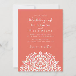 Vibrant Floral Fragrance Delight Mandala Wedding Inbjudningar