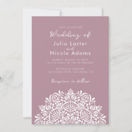 Vibrant Floral Fragrance Delight Mandala Wedding Inbjudningar
