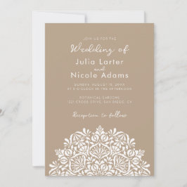 Vibrant Floral Fragrance Delight Mandala Wedding Inbjudningar
