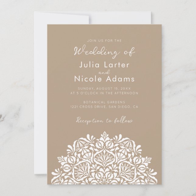Vibrant Floral Fragrance Delight Mandala Wedding Inbjudningar (Framsida)