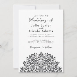 Vibrant Floral Fragrance Delight Mandala Wedding Inbjudningar