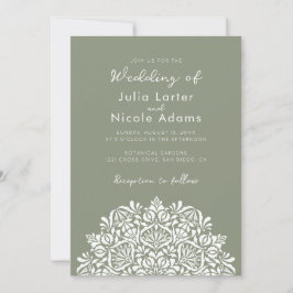 Vibrant Floral Fragrance Delight Mandala Wedding Inbjudningar