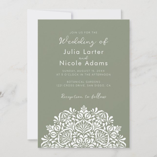 Vibrant Floral Fragrance Delight Mandala Wedding Inbjudningar (Framsida)