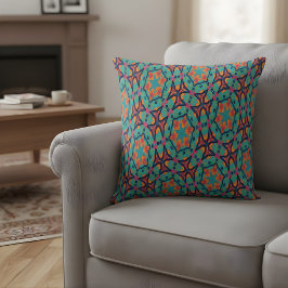 Vibrant Floral Kaleidoscope Kudde