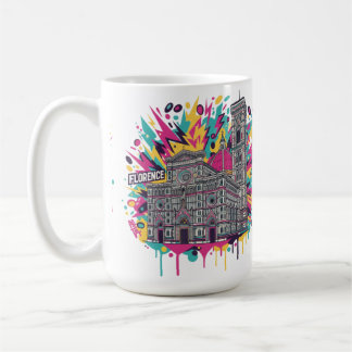 Vibrant Florence Italy Cathedral Graphic Kaffemugg