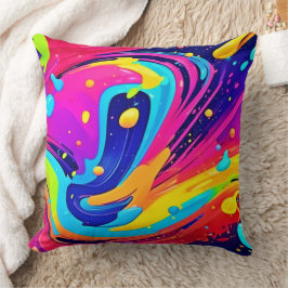 Vibrant Flow Färg Burst Kudde