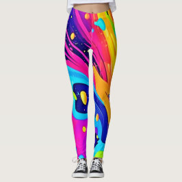 Vibrant Flow Färg Burst Leggings