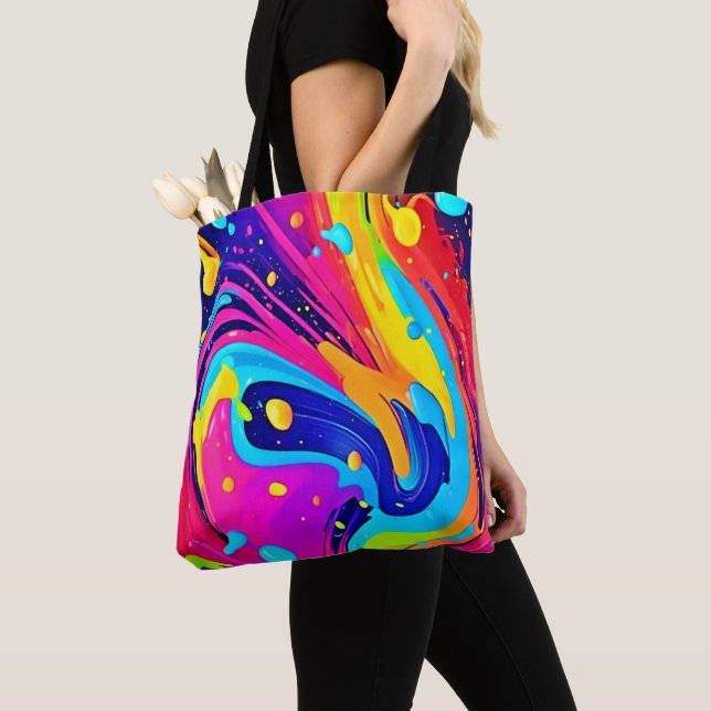 Vibrant Flow Färg Burst Tygkasse (Närbild)