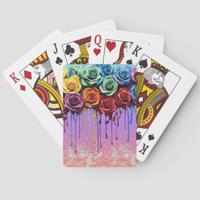 Vibrant Flower Bouquet Casinokort (Baksidan)