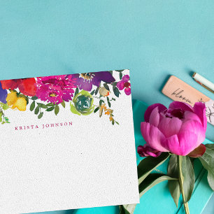 Vibrant Flowers Baby Shower Tack Kort