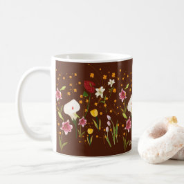 Vibrant Flowers Kaffemugg