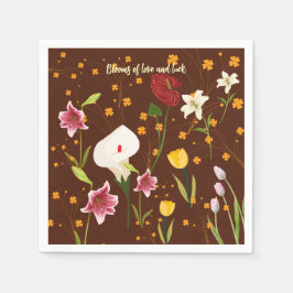 Vibrant Flowers Pappersservett