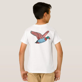 Vibrant Flying Duck Illustration T Shirt