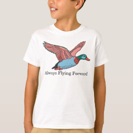 Vibrant Flying Duck Illustration T Shirt