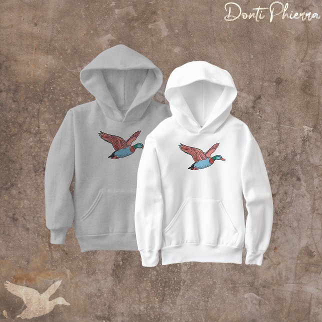 Vibrant Flying Duck Illustration T Shirt (Skapare uppladdad)