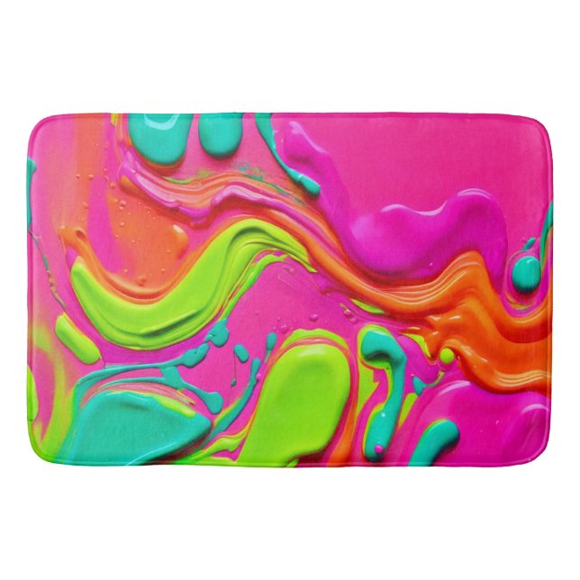Vibrant flytande färg badrumsmatta (Framsidan)