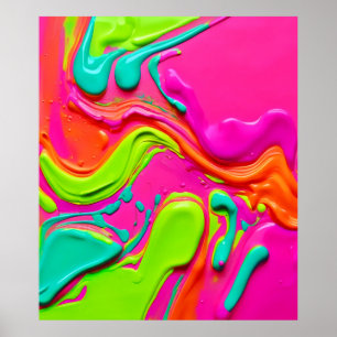 Vibrant flytande färg poster