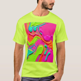 Vibrant flytande färg t shirt
