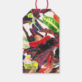 Vibrant Foliage Watercolor Presentetikett