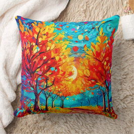 Vibrant Forest Väg till Måne Kudde