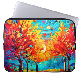 Vibrant Forest Väg till Måne Laptop Fodral