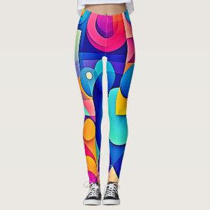 Vibrant formuppspelning leggings