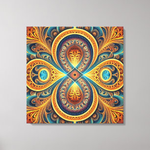 Vibrant Fractal Art Canvastryck