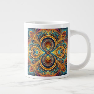Vibrant Fractal Art Giant Coffee Mugg Jumbo Mugg