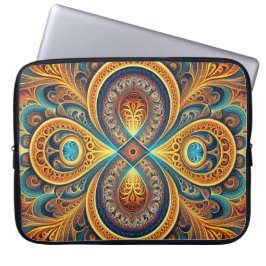 Vibrant Fractal Art Laptop Fodral