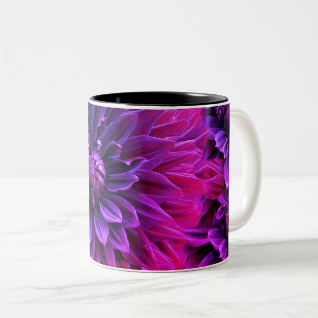 Vibrant Fractal Blossom Art Två-Tonad Mugg (Framsida höger)