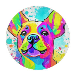 Vibrant Frenchie Bulldog Puppy Art
