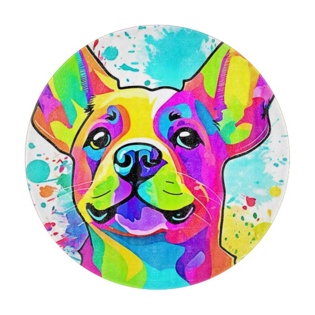 Vibrant Frenchie Bulldog Puppy Art (Framsidan)