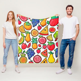 Vibrant Fruit Mönster Fleecefilt