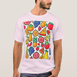 Vibrant Fruit Mönster T Shirt
