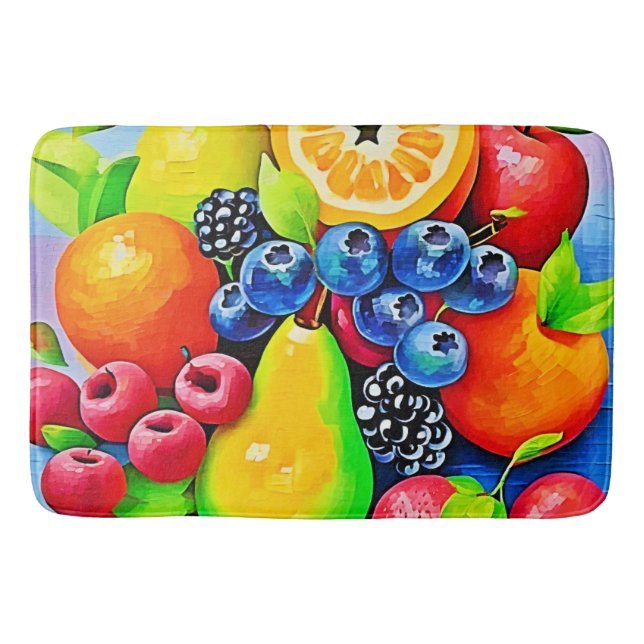 Vibrant Frukt still Life Badrumsmatta (Framsidan)