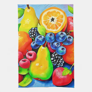 Vibrant Frukt still Life Kökshandduk