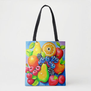 Vibrant Frukt still Life Tygkasse