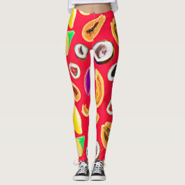 Vibrant Fruktig Delight Mönster Leggings