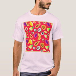 Vibrant Fruktig Delight Mönster T Shirt