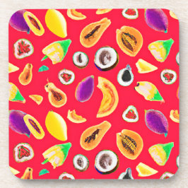 Vibrant Fruktig Delight Mönster Underlägg
