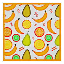 Vibrant Fruktig Kaleidoscope Mönster