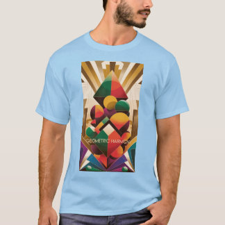 Vibrant Futuristic Art Deco Illustration T Shirt