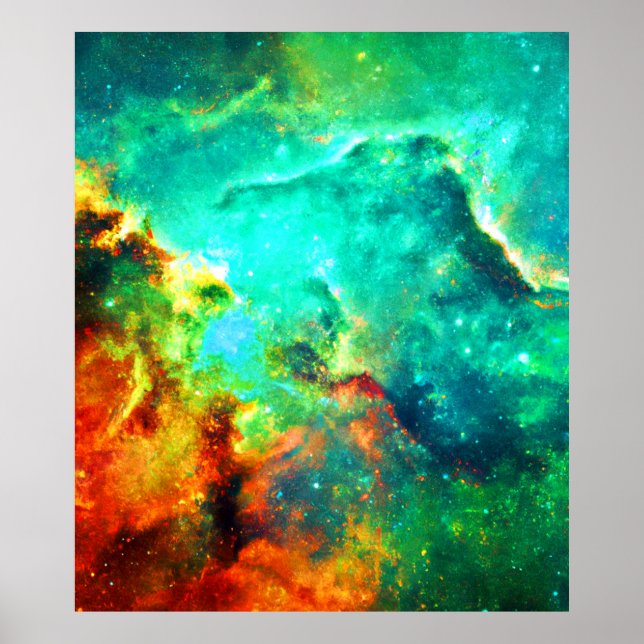 Vibrant Galaxy Canvas Art Poster (Framsidan)